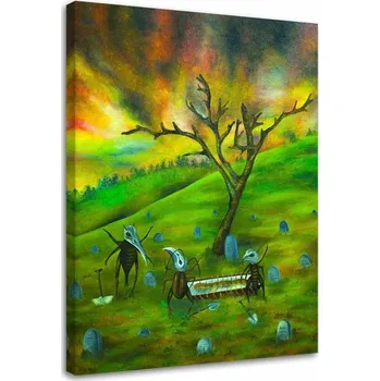 Obraz Obraz na plátně, Pohřeb, abstrakce 40x60