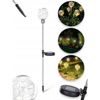 Venkovní osvětlení SOLÁRNÍ ZAHRADNÍ LAMPA KOULE teplá bílá LED Venkovní SADA 2 KUSY