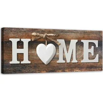 Obraz OBRAZ NA PLÁTNĚ VINTAGE A RETRO HNĚDÝ 90x30