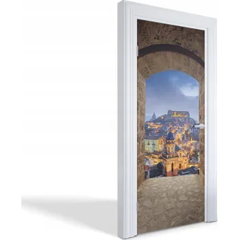 Obraz Ozdobná dekorativní fólie na dveře, nábytek, skříň - Večerní město 85x205 cm