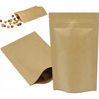 Sáček na potraviny PAPÍROVÝ KRAFT DOYPACK SÁČEK SE ZIPEM 1000 ml 25 ks