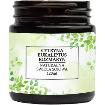 Svíčka Sójová svíčka s vůní eukalyptu, rozmarýnu citron VitaFarm