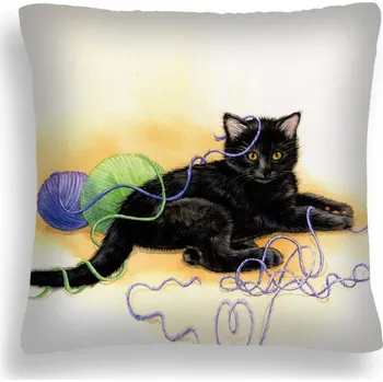 Polštář VELKÝ 50*50 POLŠTÁŘ KOČKA 26 MALÍŘSKÁ KOČKA