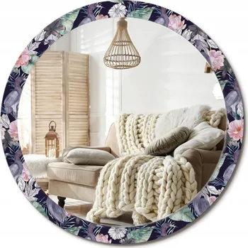 Zrcadlo Zrcadlo s potiskem do koupelny, kuchyně, předsíně, XXL, 100 cm Čapí ptáci