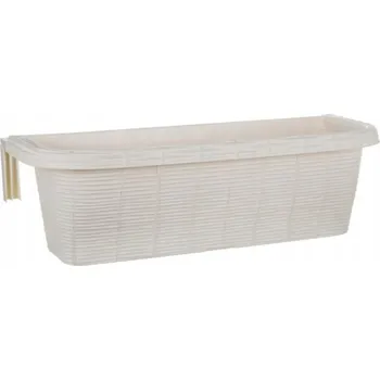 Květináč Plast Květináč Bama béžový 60 cm x 20 x 18,5 cm