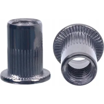 Matice Nerezová přírubová matice s vroubkováním M4x10 mm 100 kusů