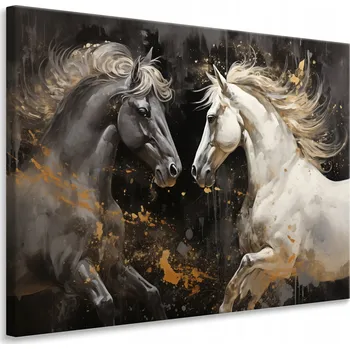 Obraz Obraz Canvas do obývacího pokoje Abstrakce KONĚ Zvířata Glamour styl 30x20