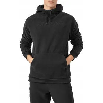 Pánská mikina FLEECOVÁ MIKINA 4F pánská s kapucí H4Z21-PLM010-20S mikina černá XXL