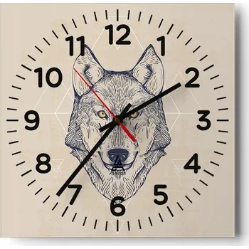 Hodiny Nástěnné hodiny do obýváku 40x40 Zvířata Bezhluczne Skleněné hodiny Tiché