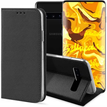 Pouzdro na mobilní telefon Pouzdro s klopou Hello Case pro Samsung Galaxy S10, černé