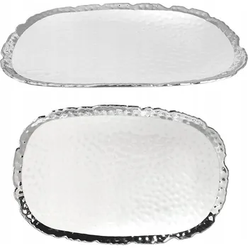 Talíř Porcelánový servírovací talíř na předkrmy a uzeniny Silver Dream 32,5 cm