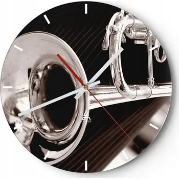 Hodiny Nástěnné hodiny do kuchyně 30x30 Hudba Skleněné hodiny do obýváku Loft Tiché