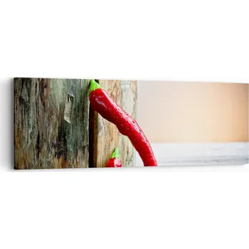 Obraz Obraz na plátně do obýváku ložnice 90x30 paprika foto obrazy na zeď