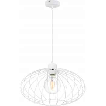 Závěsné svítidlo lustr stropní loft drátěné bílé Elipsa 35cm na E27