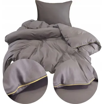 Povlečení Povlečení 140x200 2 dílů Povlak na polštář 70x80 Satén Bavlna S Bizou CAN Jednotná