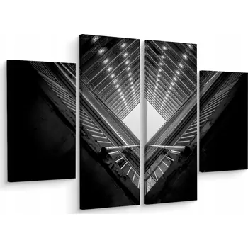 Obraz Čtyřdílný obraz ARCHITEKTURA Budova 3D 80x60