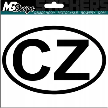 Samolepicí dekorace na vozidlo NÁLEPKA Grafika na auto ČR ČESKO ČESKÁ REPUBLIKA Znak 8,5 x 5,5 cm