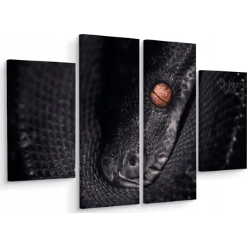 Obraz Obraz HLAVA Hada v Makro Měřítku 3D 4 Díly 80x60