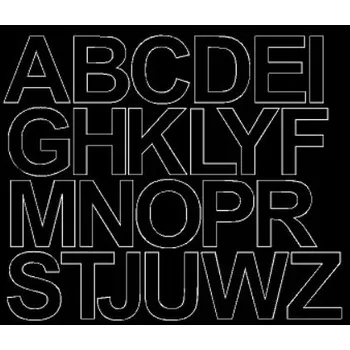 Samolepicí dekorace na vozidlo Samolepicí písmena 4,5 cm samolepky z fólie, černá lesklá