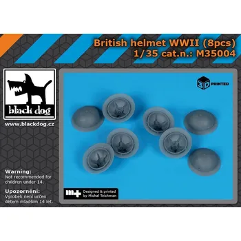 Plastikový model Blackdog 1/35 British helmet WW II ( 8pcs )