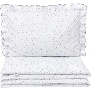 Povlečení Sada Povlečení s Volánkem Polštář 40x60 a Peřina 120x90 ze 100% Bavlny