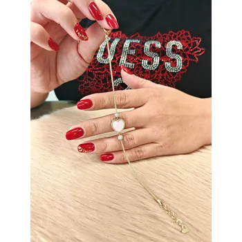 Náramek Zlatý náramek s růžovým srdcem Délka náramku: Regulace délky 18 cm - 20 cm, Váha: 5,15 g, Ryzost: 14kt (585/1000)