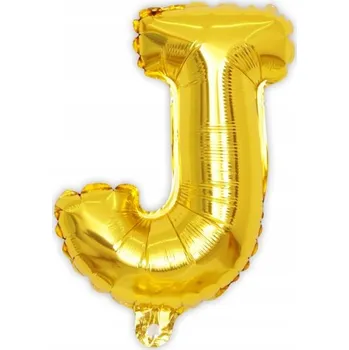 Balónek Fóliový balónek písmeno "J" ZLATÝ zlatý 40 cm