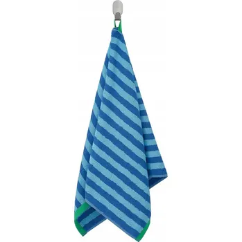 Ručník IKEA ručník na ruce SLANHOSTMAL, jasně/světle modrý s proužky, 50x100 cm