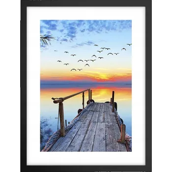 Obraz Obraz plakát v černém rámu do obýváku 30x40 krajina plakáty na zeď