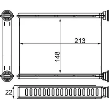Výměník tepla Výměník tepla, vnitřní vytápění MAHLE AH 250 000S