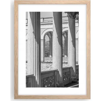 Obraz Obraz plakát v rámu světlý dub do obýváku 30x40 sloupy plakáty na zeď