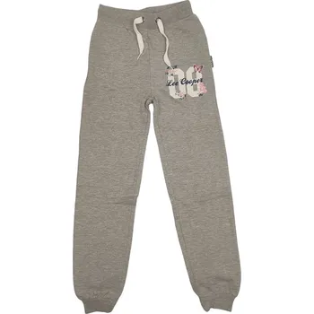 Lee Cooper Classic Closed Hem Jogging Bottoms Girls Grey Marl 11-12(152)