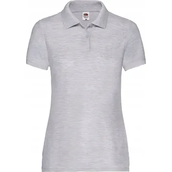 Dámské tričko DÁMSKÉ POLOKOŠILE FRUIT OF THE LOOM 65/35 Heather Grey XL