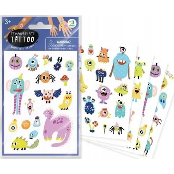 Odstranitelné tetování Sada dočasných tetování Příšery 301099