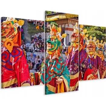 Obraz Obraz třídílný Masky KOSTÝMY Karneval 3D 120x80