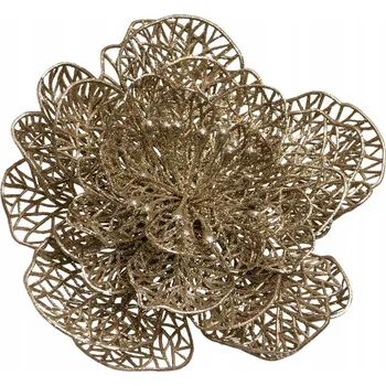 Vánoční dekorace Vánoční ozdoby zlaté NA HVĚZDU KVĚT vánoční baňky na stromeček