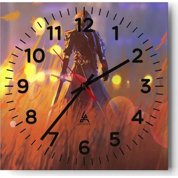 Hodiny Nástěnné hodiny do obýváku 40x40 Abstrakce Tiché hodiny Skleněné hodiny Bez hlučnosti