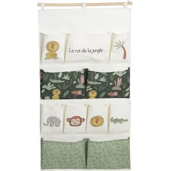 Úložný box ZÁVĚSNÝ ORGANIZÉR S KAPSY NA HRAČKY A DOPLŇKY PRO DĚTI 110 x 60 cm