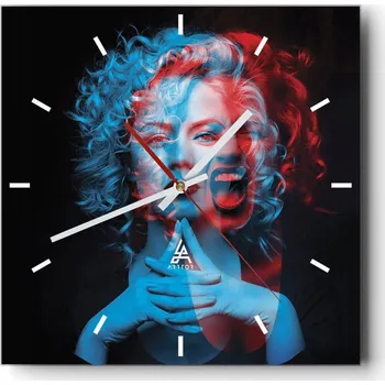 Hodiny Velké nástěnné hodiny 40x40 Abstrakce Skleněné tiché hodiny