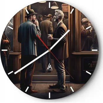 Hodiny Nástěnné hodiny do kuchyně 30x30 Kavárna Skleněné hodiny do obýváku Tiché