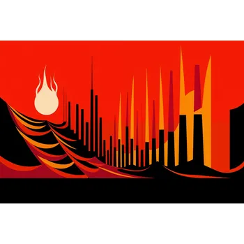 Plakát Plakát Městský Krvavý Oheň bez rámu 91,5 x 61 cm