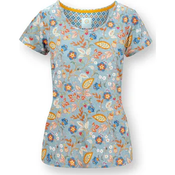 Dámská noční košile PIP Studio Tilly top krátký rukáv Jameela modrá Velikost: L 51.512.742/L