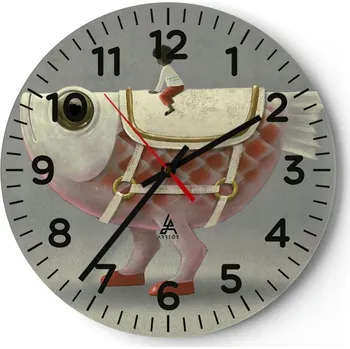 Hodiny Kuchyňské nástěnné hodiny 30x30 Abstrakce Moderní skleněné hodiny Tiché