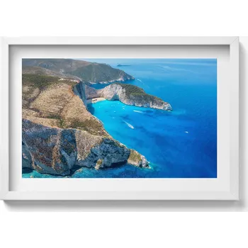 Obraz Dekorativní obraz v rámu do obýváku Letní krajina útesu a pobřeží 60x40 cm