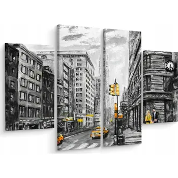 Obraz Obraz na plátně 4dílný NEW YORK 3D 80x60