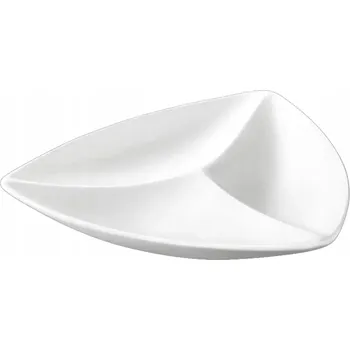 Trojúhelníkový talíř Wilmax bílý 24 cm