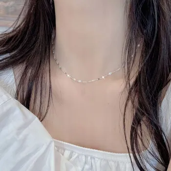 Náhrdelník Stříbrný dámský náhrdelník Stříbro 925 pozlacený 40+5 cm + Krabička