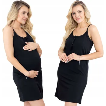 Dámská noční košile FORMOMMY NOČNÍ KOŠILE NA RAMÍNKA BASIC ČERNÁ M