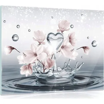 Obraz Obraz na skle SKLENĚNÉ KVĚTY 3D Abstrakce 80x60