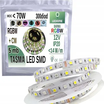 LED páska LED pásek 5050 300 LED IP20 5m RGBW + CW Studená bílá